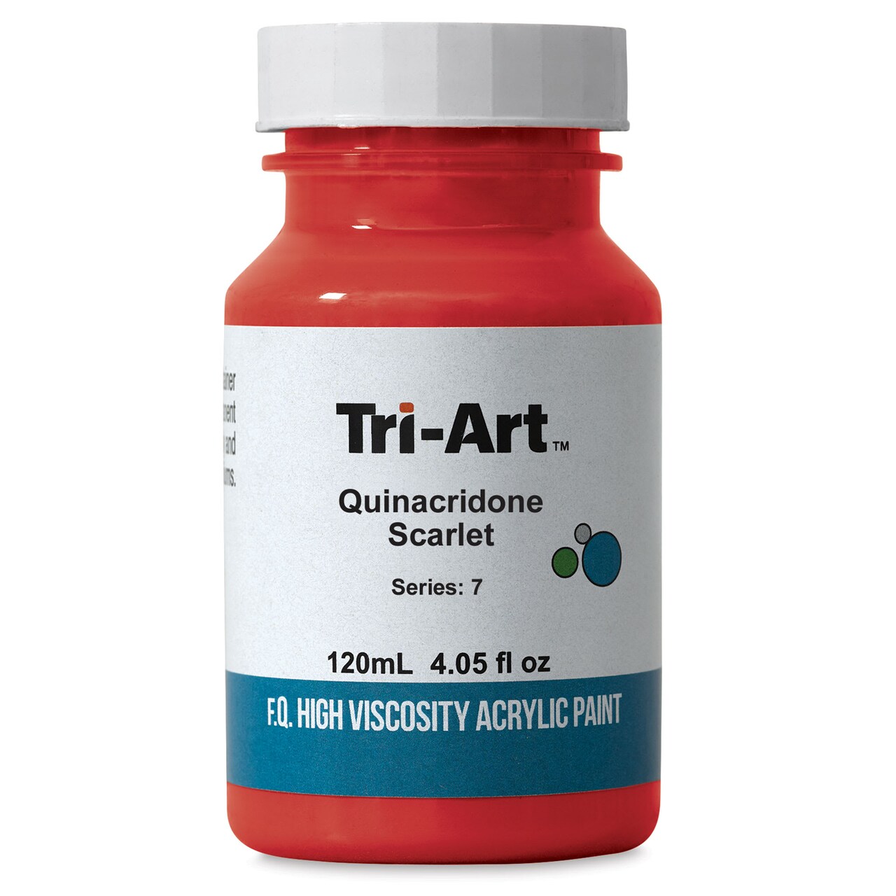 Tri-Art High Viscosity Artist Acrylic - Quinacridone Scarlet, 120 ml jar